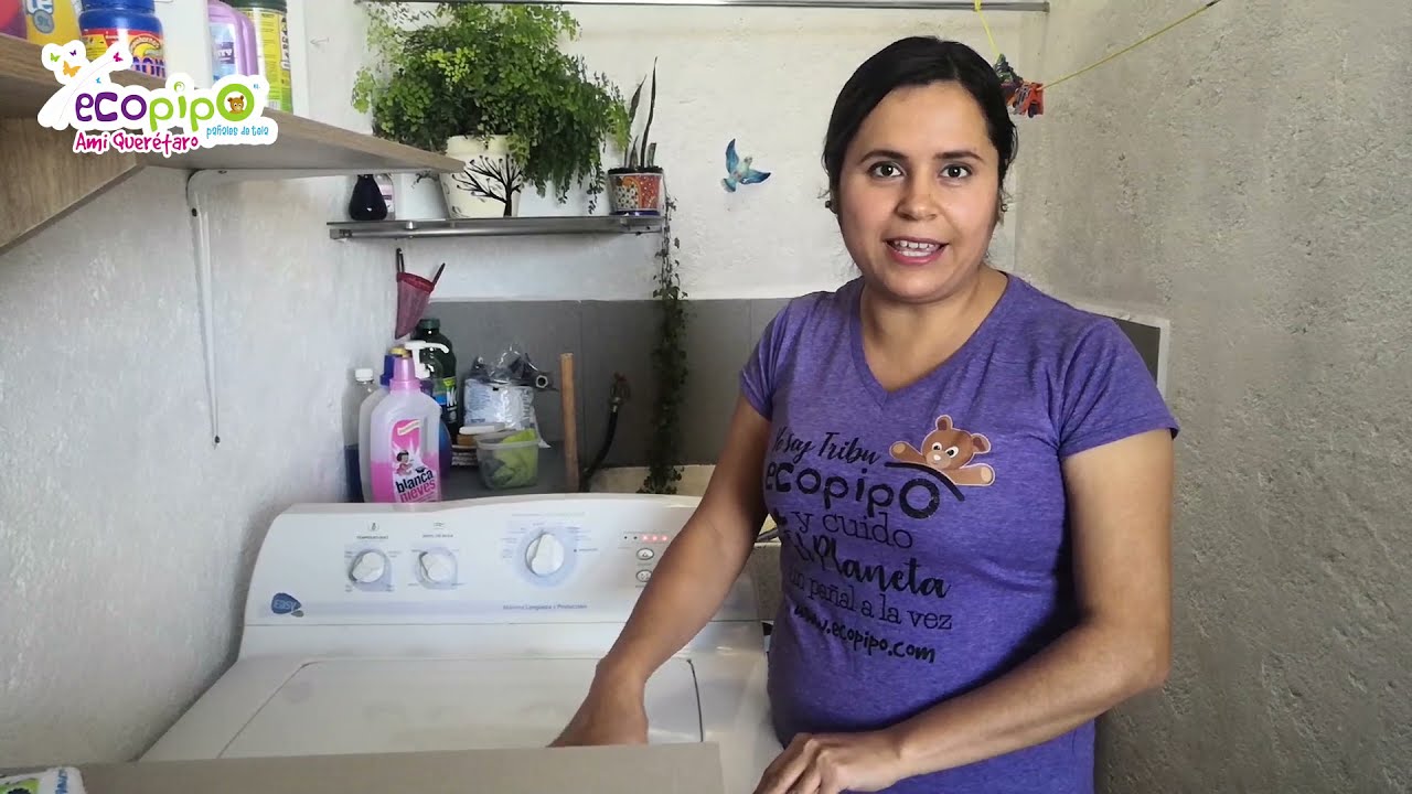 ¡Mira lo sencillo que es lavar tus pañales de tela! en Lavadora convencional, HE o a mano.