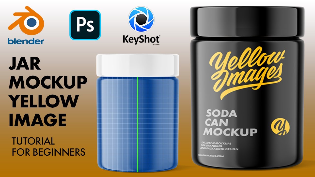 How To Create Honey Jar Mockup Tutorial Yellow Images in Photoshop | Photoshop Mockup Tutorial