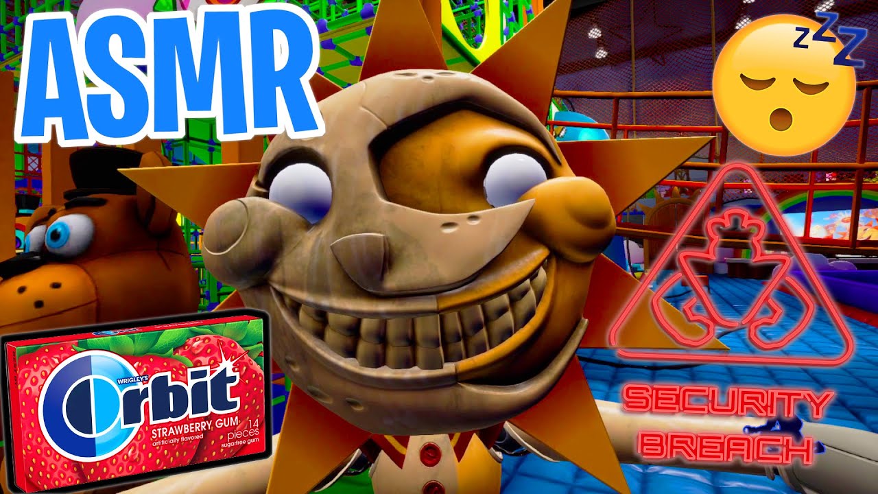 ASMR Gaming 😴 Five Nights At Freddy's Security Breach Gum Chewing 🎮🎧 Controller Sounds + Whispering💤