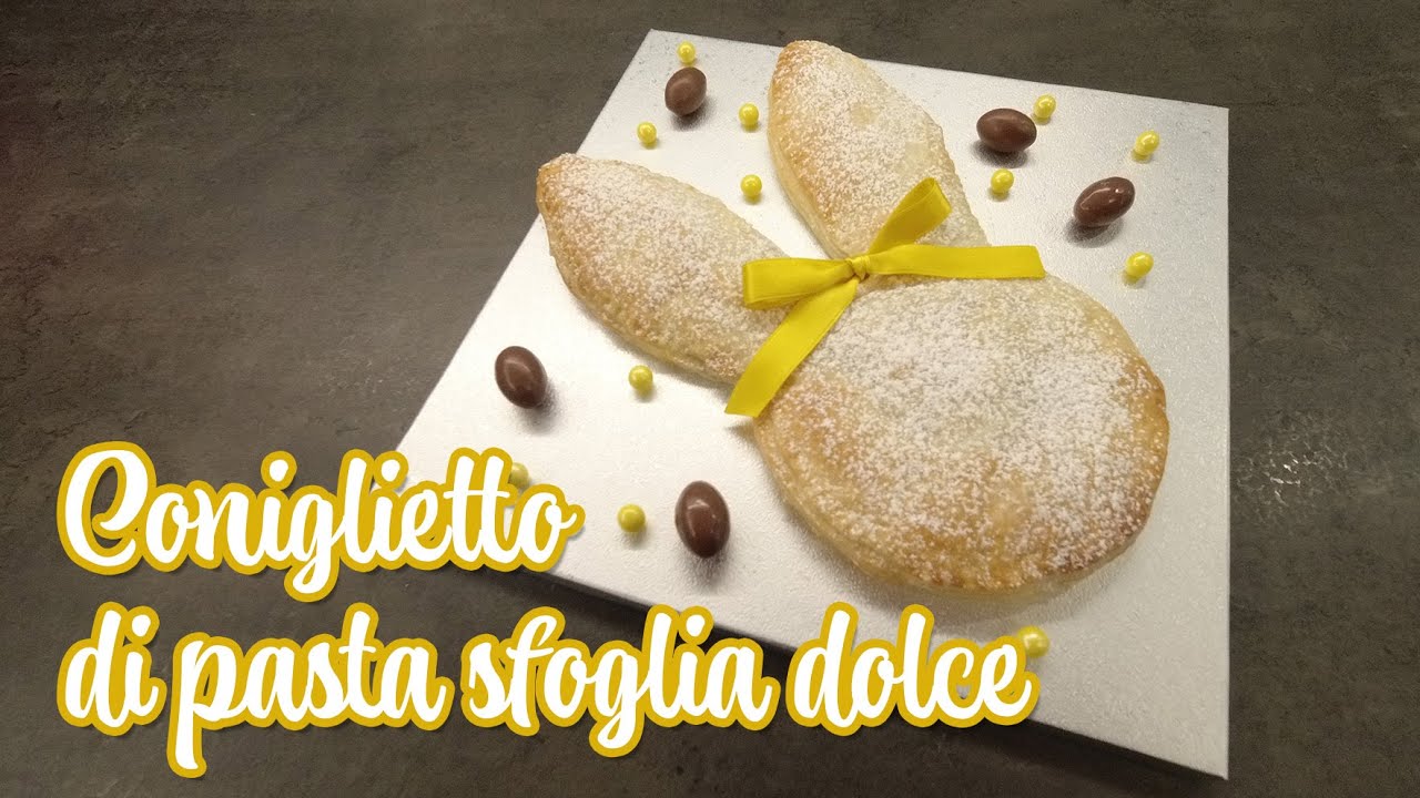 Coniglietto di pasta sfoglia dolce | Ripieno con ricotta e cioccolato