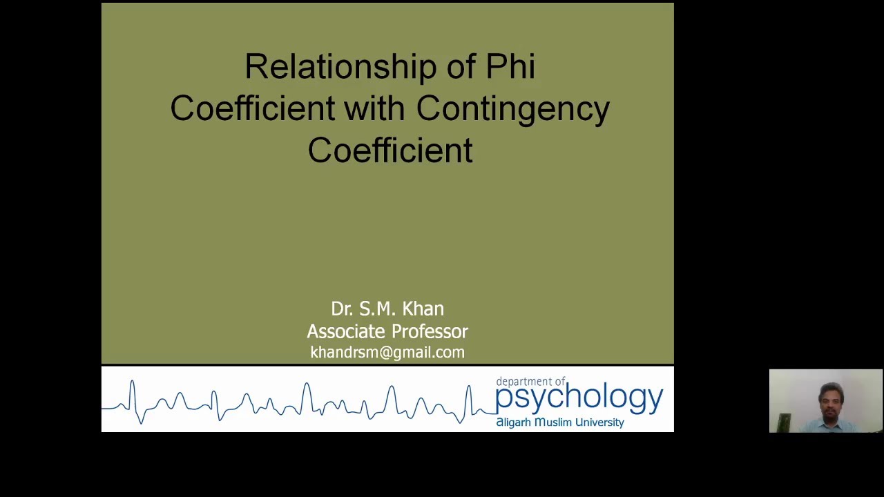 Relationship between  Phi and Contingency Coefficient