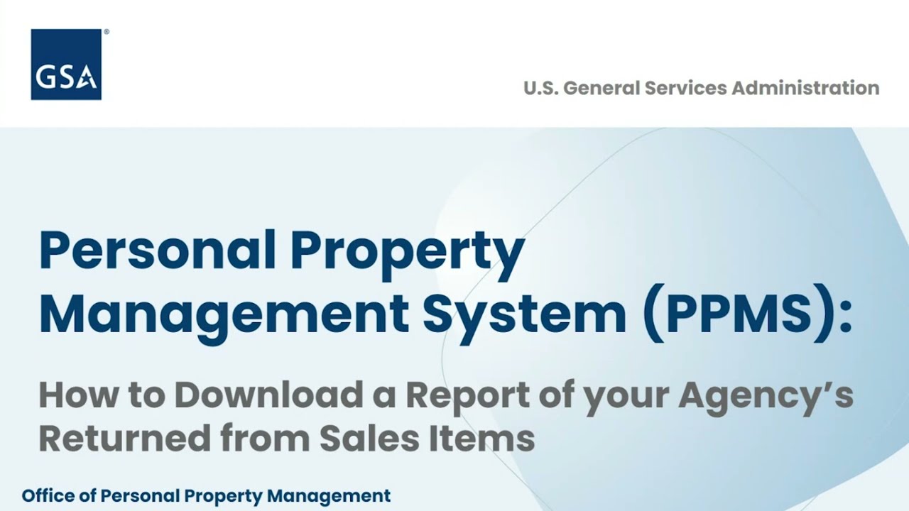 How to Download a Report of your Agency's Returned from Sales Items on PPMS