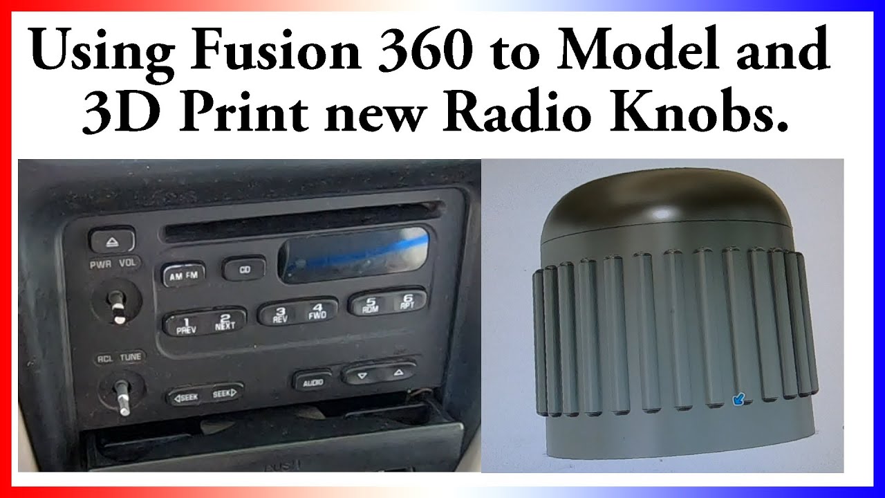 How to Design and 3D Print new Radio Knobs using Fusion 360.