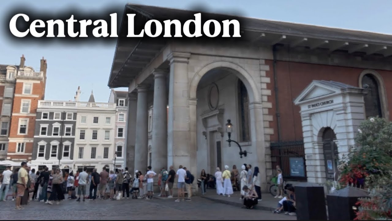 Day Walk in Central London  Exploring Leicester Square, Covent Garden & Trafalgar Square - 4K 2025