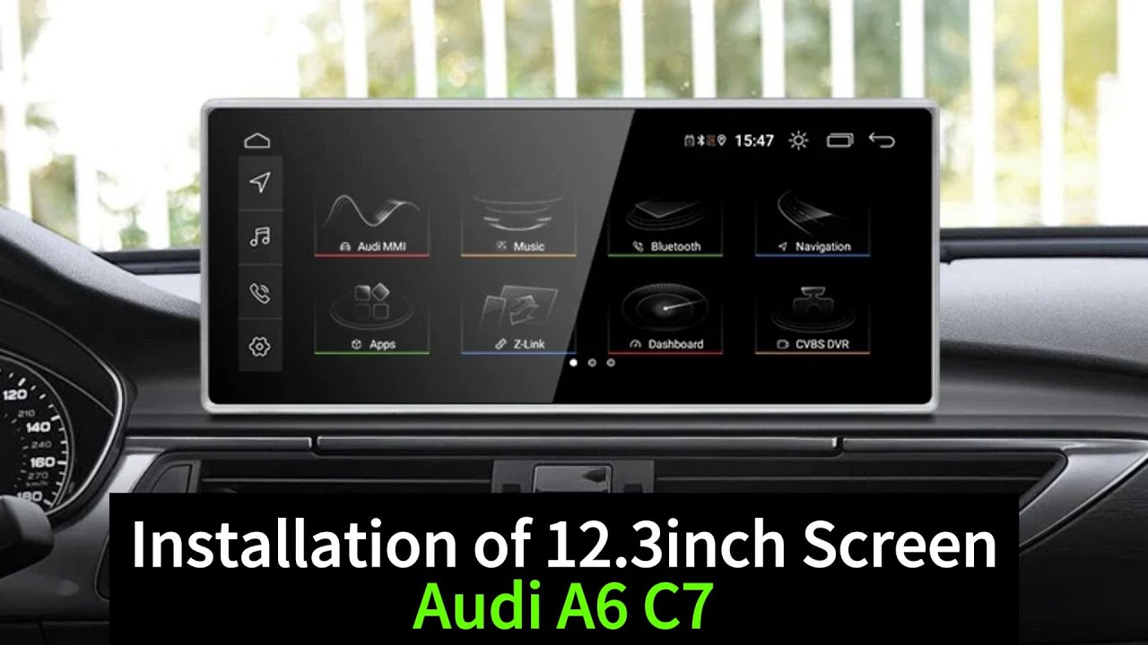 For AUDI A6 C7 A7 2012-2018 CarPlay Android 14 Car Multimedia IPS Screen Installation Step By Step