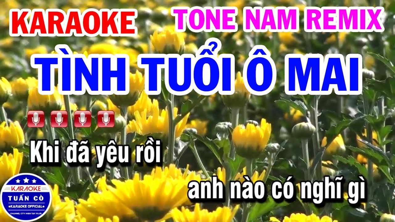 Karaoke Tình Tuổi Ô Mai | Nhạc Sống Tone Nam Remix | Karaoke Tuấn Cò