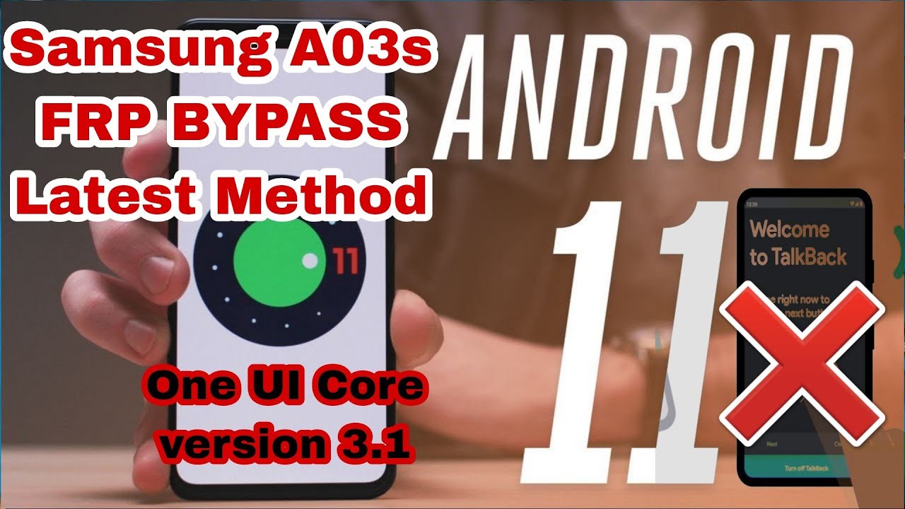 Samsung A03s Frp bypass / without Talkback / Android 11 / Latest Method / One UI Core version 3.1