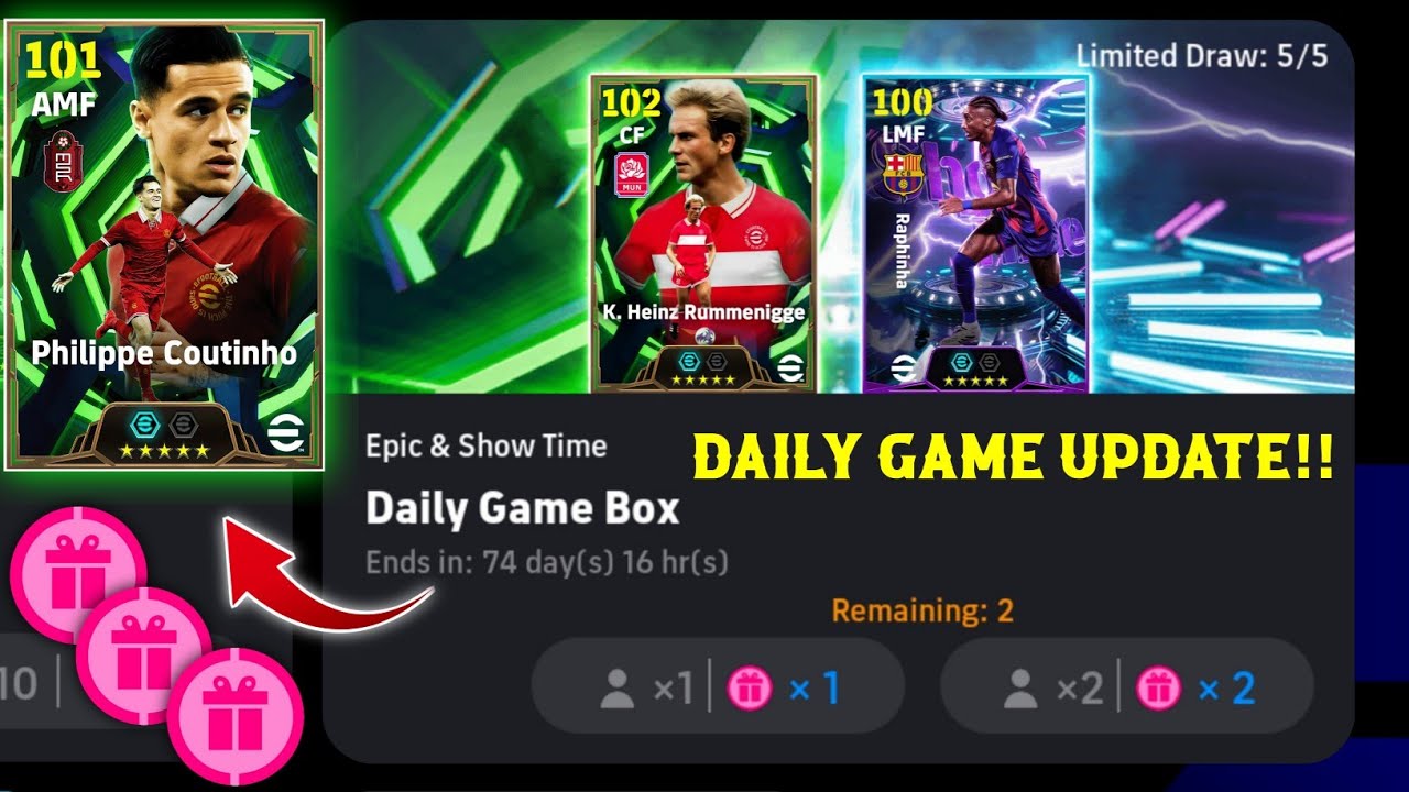 Ежедневная настольная игра Epic уже здесь 🥶 eFootball 2026 Mobile