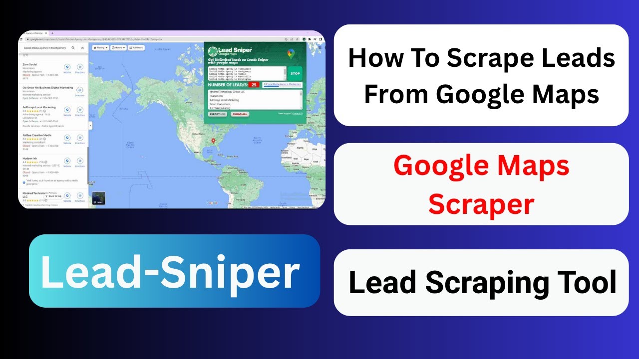 Lead Sniper Google Maps Scraper |  How To Scrape Leads From Google Maps
