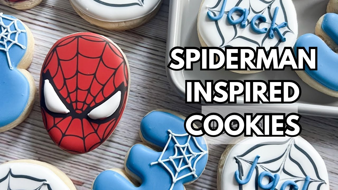 Let's decorate Spider-Man cookies! #spiderman #royalicing #sugarcookies