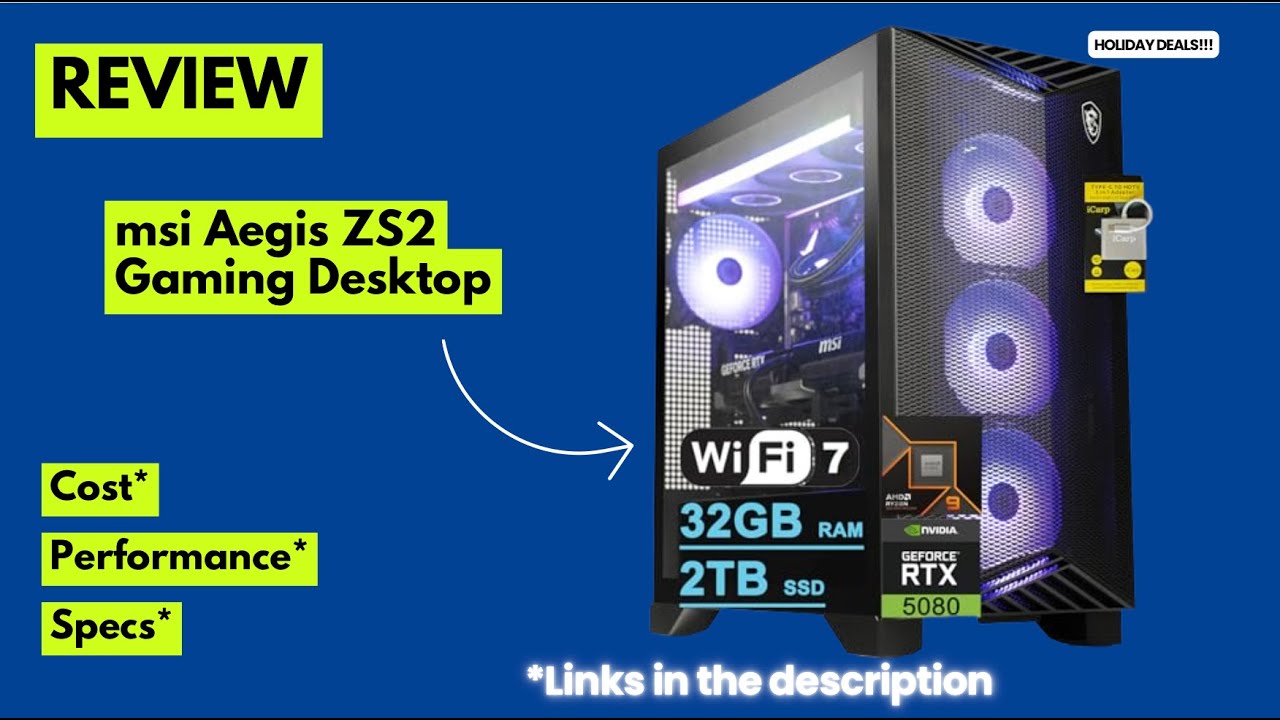 Обзор игрового настольного компьютера MSI Aegis ZS2 2025 | Ryzen 9 9900X + RTX 5080 — мощный комп...
