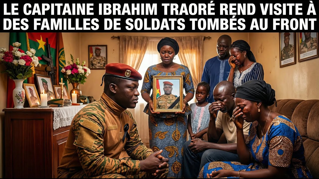 Le Capitaine Ibrahim Traoré rend visite à des familles de soldats tombés au front