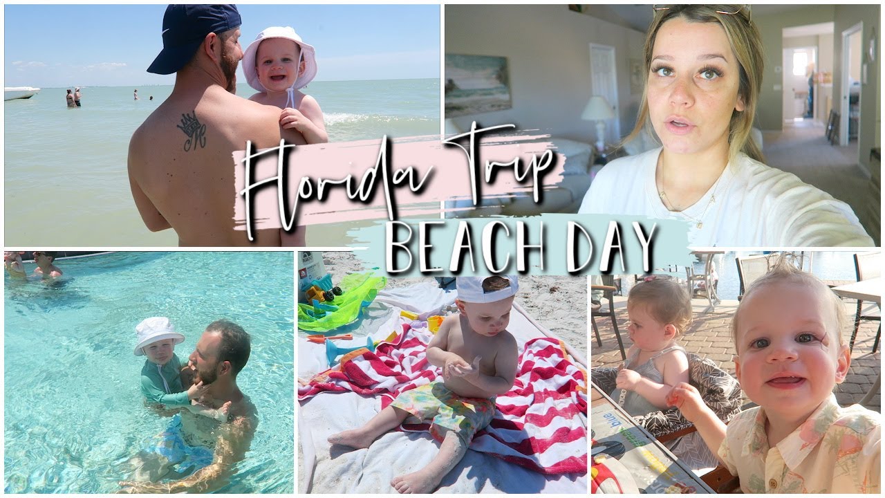 FLORIDA TRIP | Beach Day with 2 babies!
