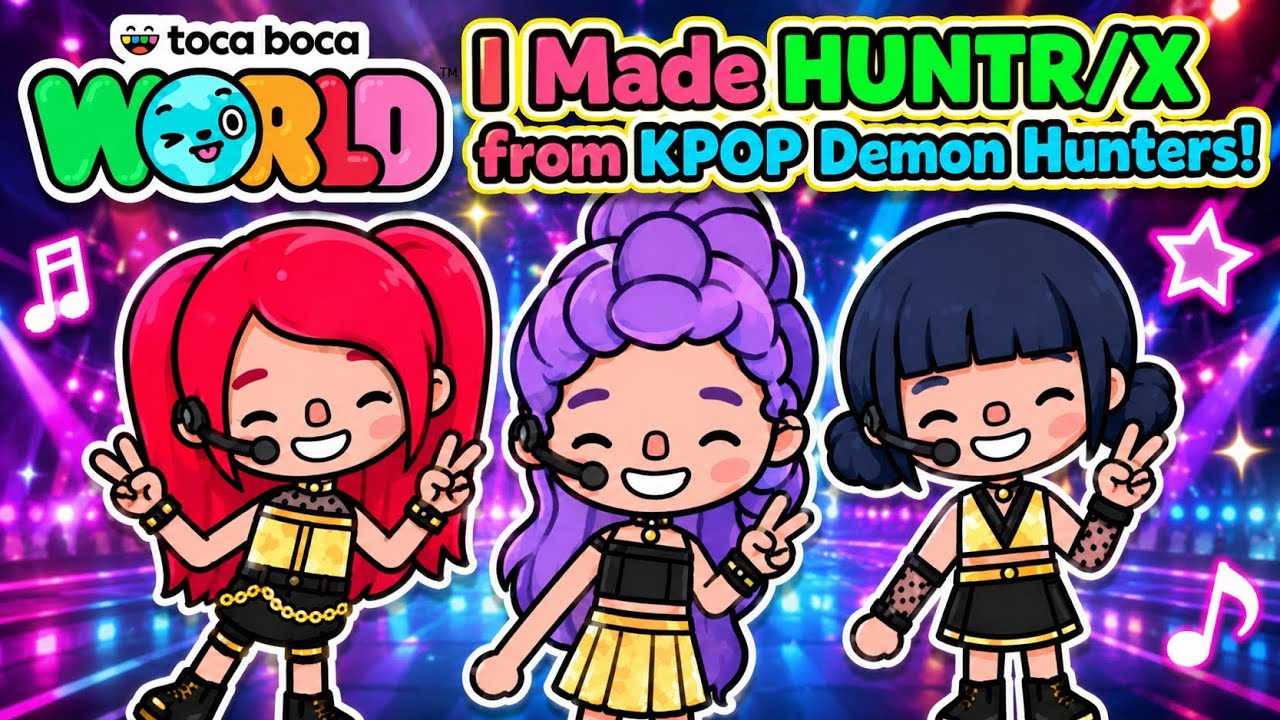 I made HUNTR/X From KPOP Demon Hunters! - Toca Life World