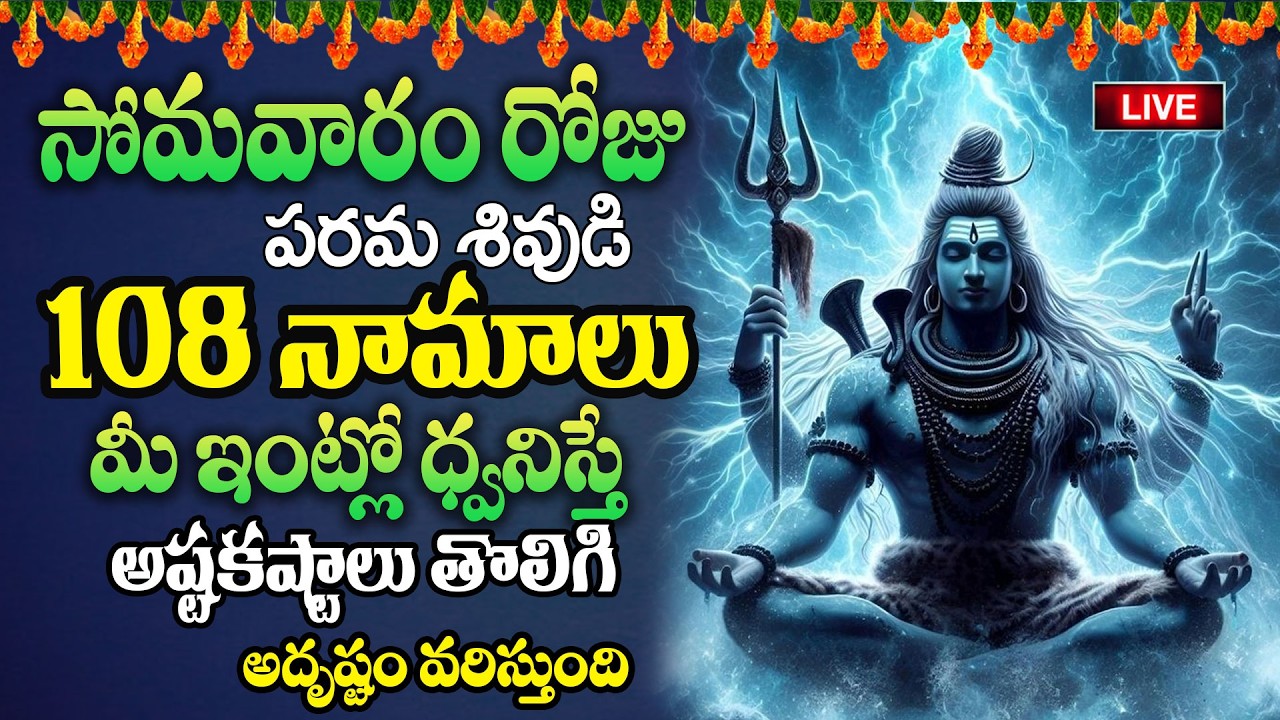 Live : ఫాల్గుణ సోమవారంరోజు పరమశివుడి 108 నామాలు మీ ఇంట్లో ధ్వనిస్తే అష్టకష్టాలు తొలిగి..| @MK tv‬