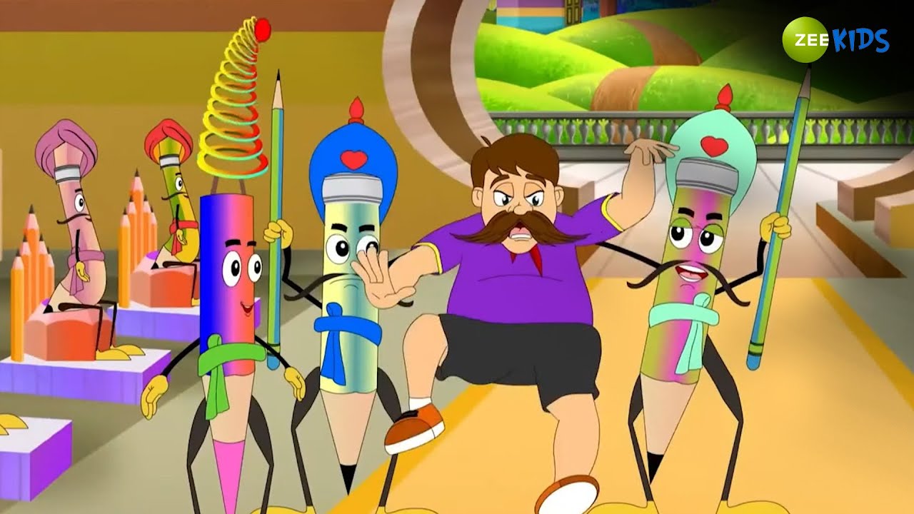 पपया ने चुराई गोलू की Pencil | Magic Bhootu | Super Power Kids Show | KidZ