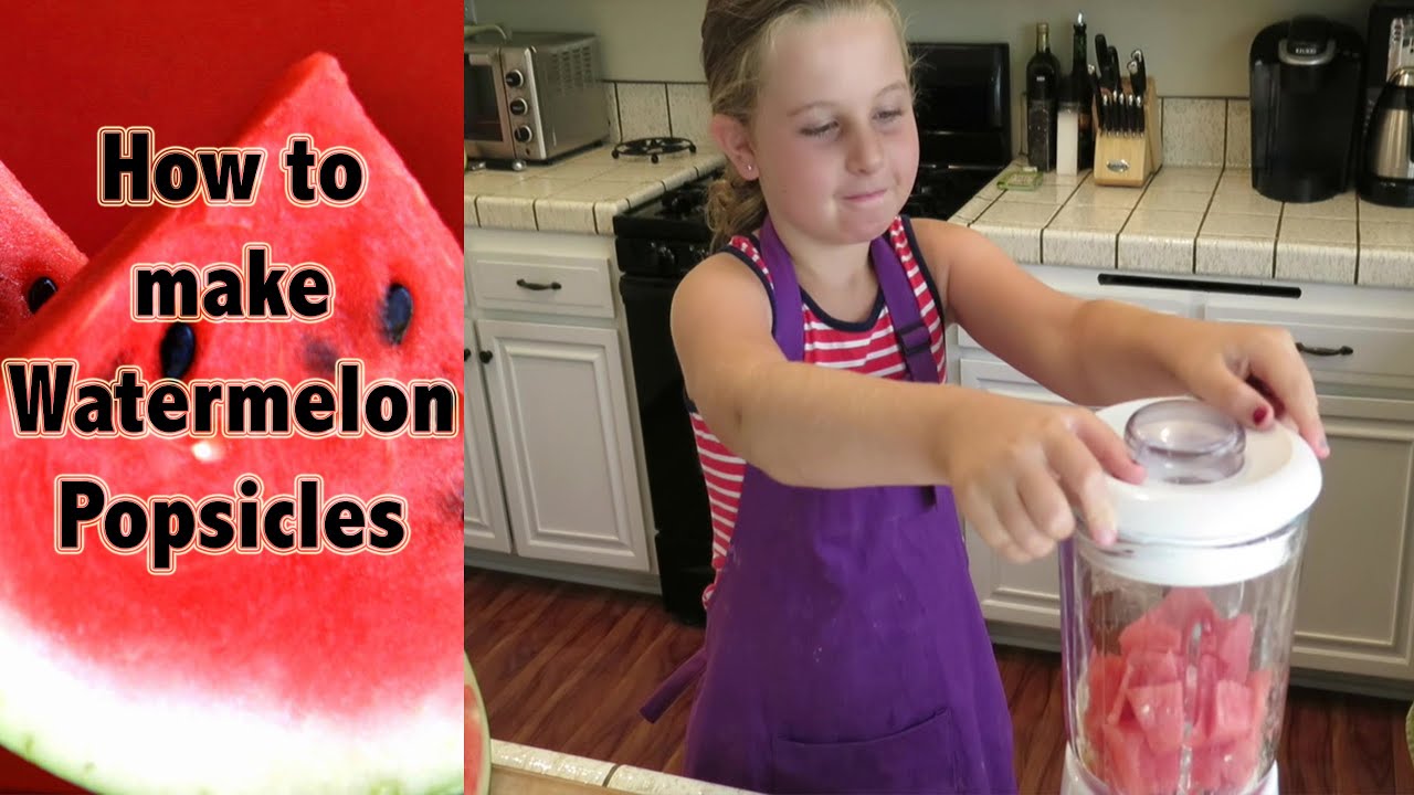 How to make watermelon popsicles - Kids can cook!