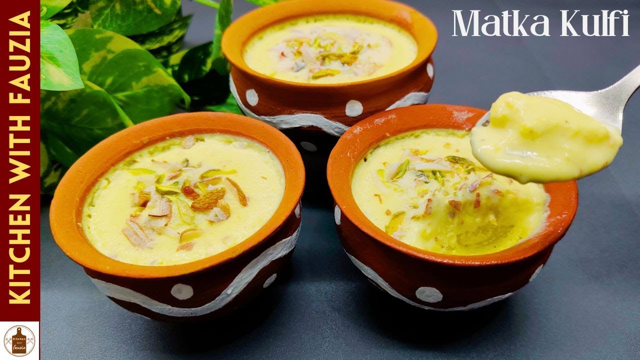 Matka Kulfi Recipe | Matka Ice-cream | Kitchen with Fauzia 