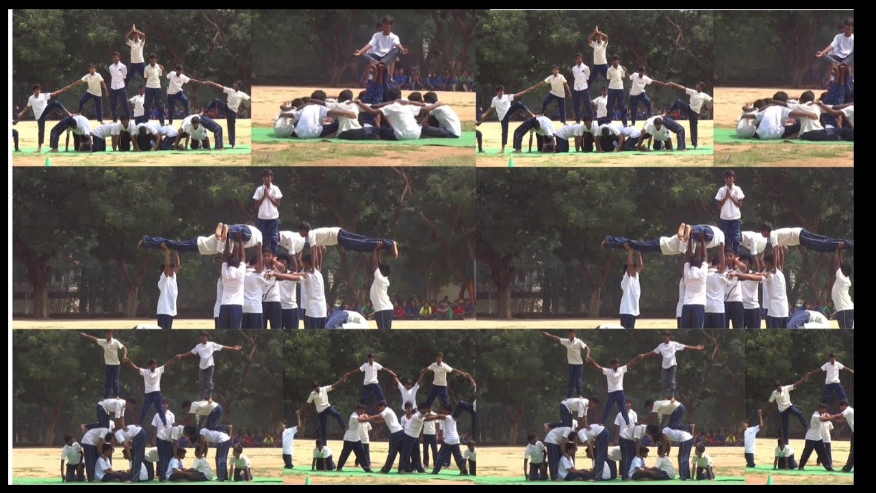 Acrobatic Pyramid Formations by Students of KV No-1 Tirupati , Sports Day 2015-16