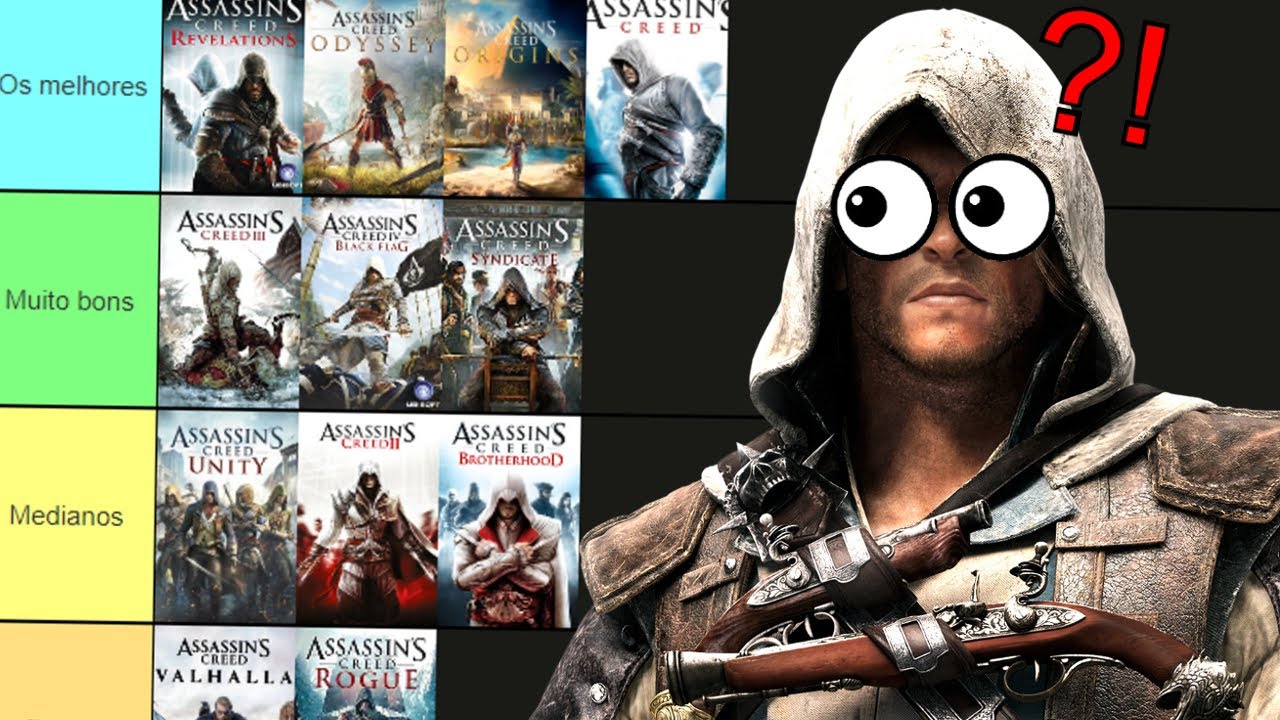 MONTEI A MINHA TIERLIST DEFINITIVA DE ASSASSIN'S CREED! + Pichau nova Assassin's Creed Mirage