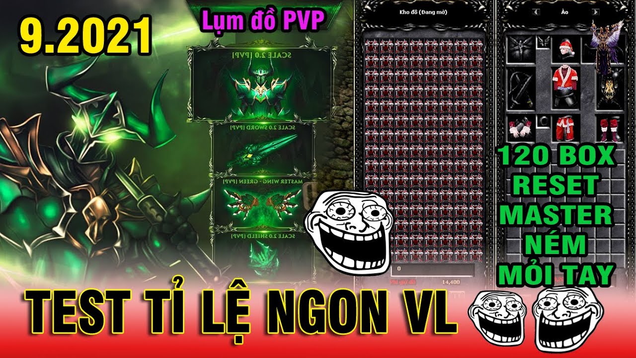 Ném 1 Bau 120 Box Red reset Master MuAwaY Test nhân phẩm tháng 9 kiếm đồ PVP | Hoài Niệm Game TV