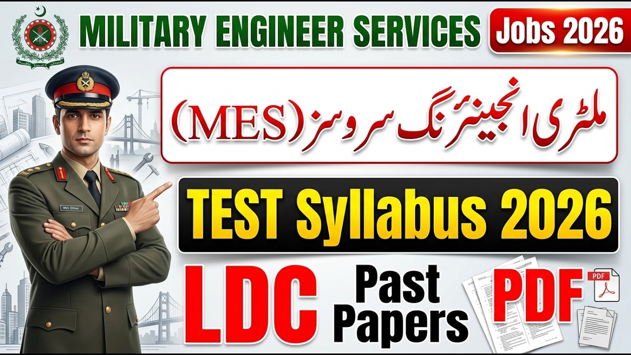 MES LDC Syllabus 2026 | MES LDC Test Preparation 2026 | MES LDC Past Papers | LDC Test Preparation