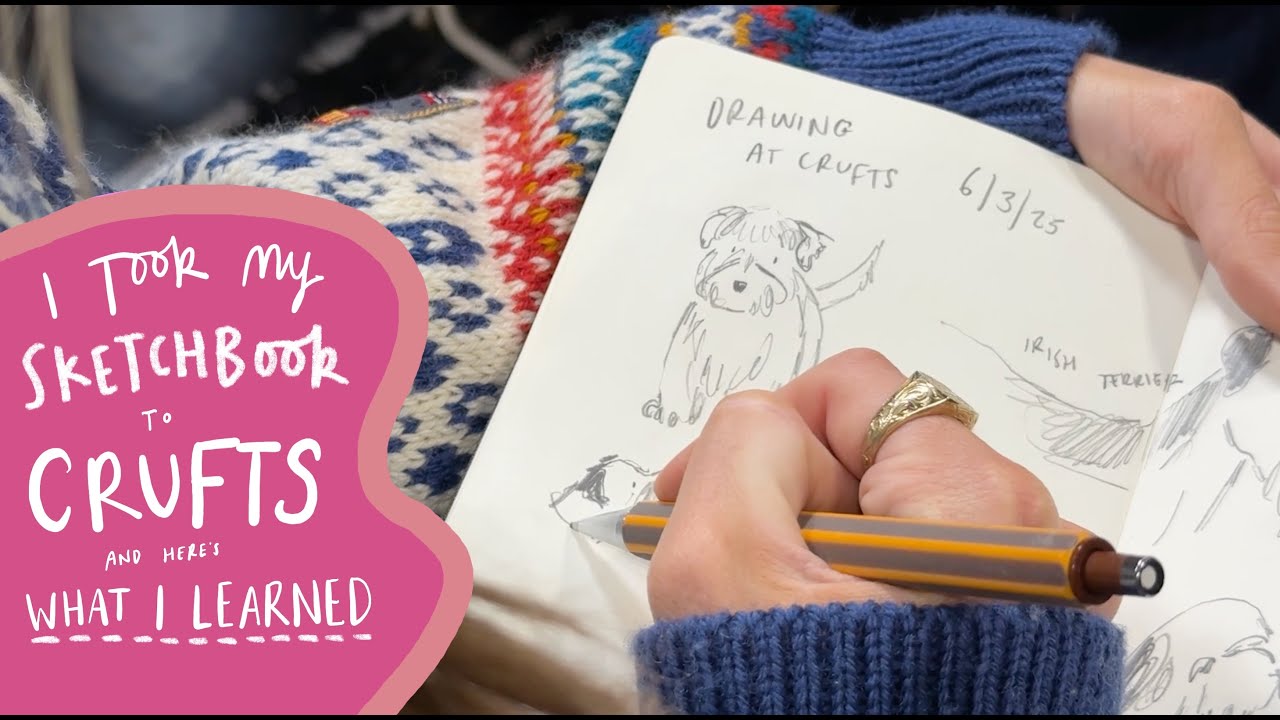 I Took My Sketchbook to Crufts and Learned THIS… Pro Artist Tips! 🎨🐶