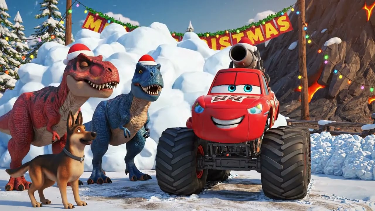 🔥 PAW Patrol & Blaze: BIGGEST Volcano Dinosaur Christmas Rescue! 🌋 Epic Kids Action Adventure!