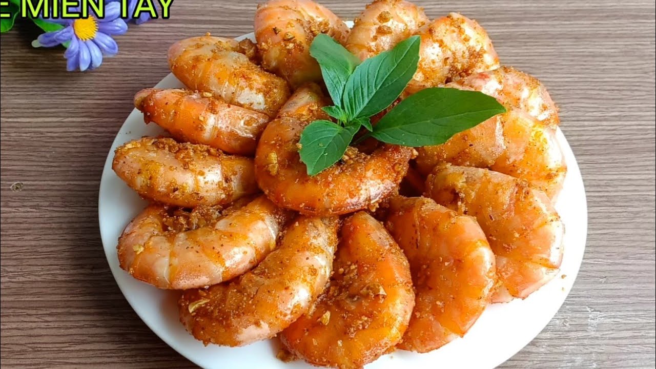 TÔM RANG MUỐI - Cách làm Tôm Rang Muối Cay Cay cực ngon - Tú Lê Miền Tây
