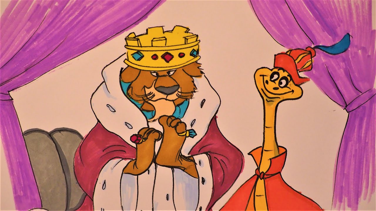 How to Draw and Color Prince John and Sir Hiss I Robin Hood Animation produced by Disney production