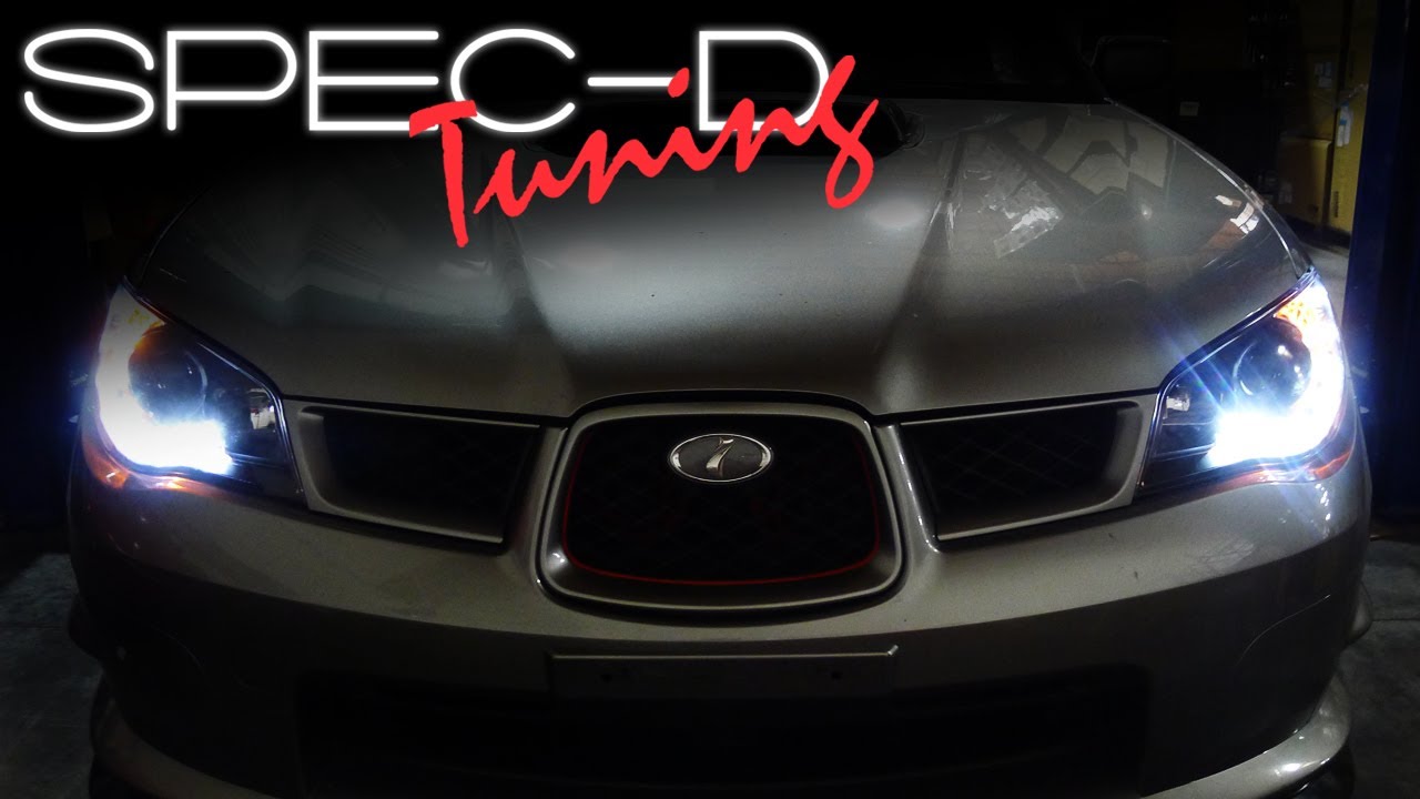 SPECDTUNING INSTALLATION VIDEO: 2006-2007 SUBARU IMPREZA PROJECTOR HEADLIGHTS