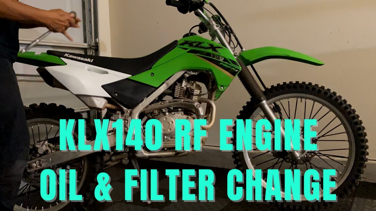 How to Change the Engine Oil and Filter on a Kawasaki KLX 140 KLX140 R L G RF