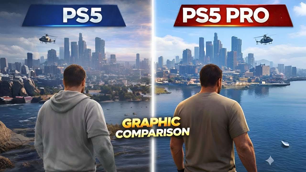Ps5 Slim vs Ps5 Pro Game Comparison | Gta 5 Graphic Comparison Ps5 vs Ps5 Pro | Graphics Comparison