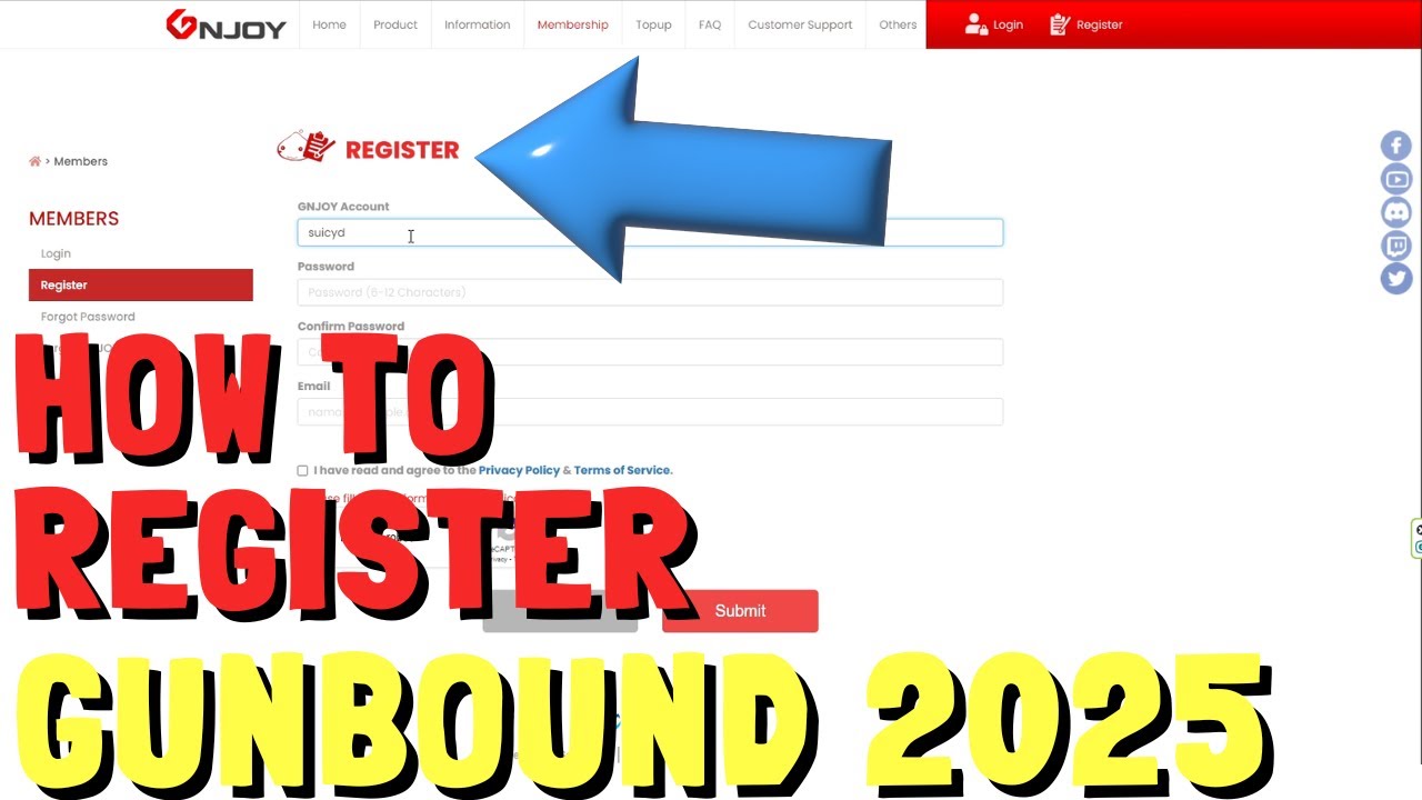 HOW TO REGISTER GUNBOUND 2025 AND LOG IN