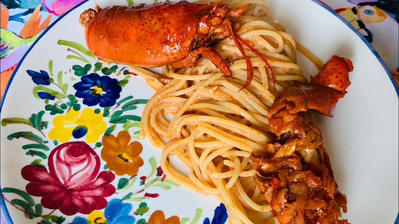 Spaghetti con l'astice surgelato