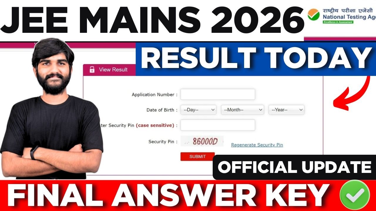 NTA Urgent Update 🚨✅ Result TIMING OUT Today Official NTA |JEE Mains 2026 Final Answer Key #jee2026
