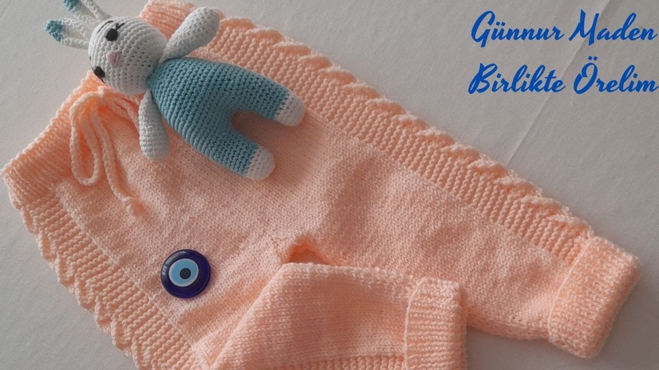 Kabartmalı Ajurlu Bebek Pantolon 06 _12 ay  arası                          #handmade #baby #knitting