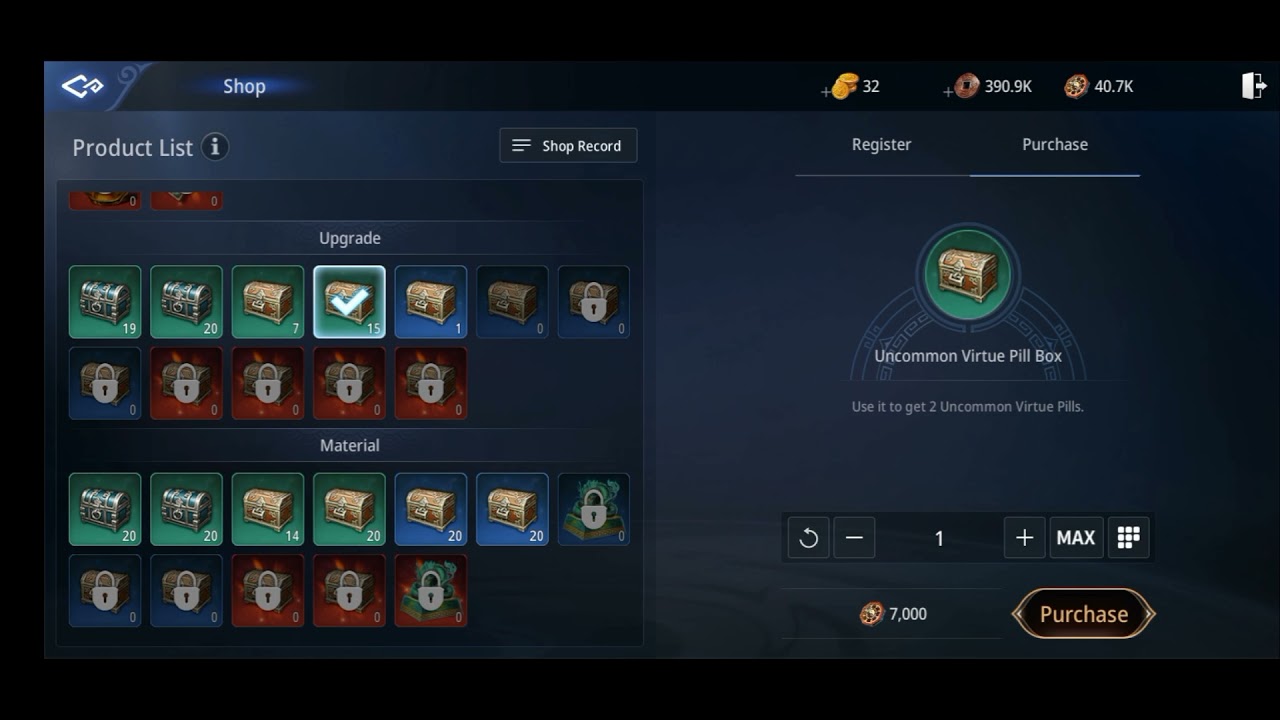 MIR4-Virtue pill sa shop clan available