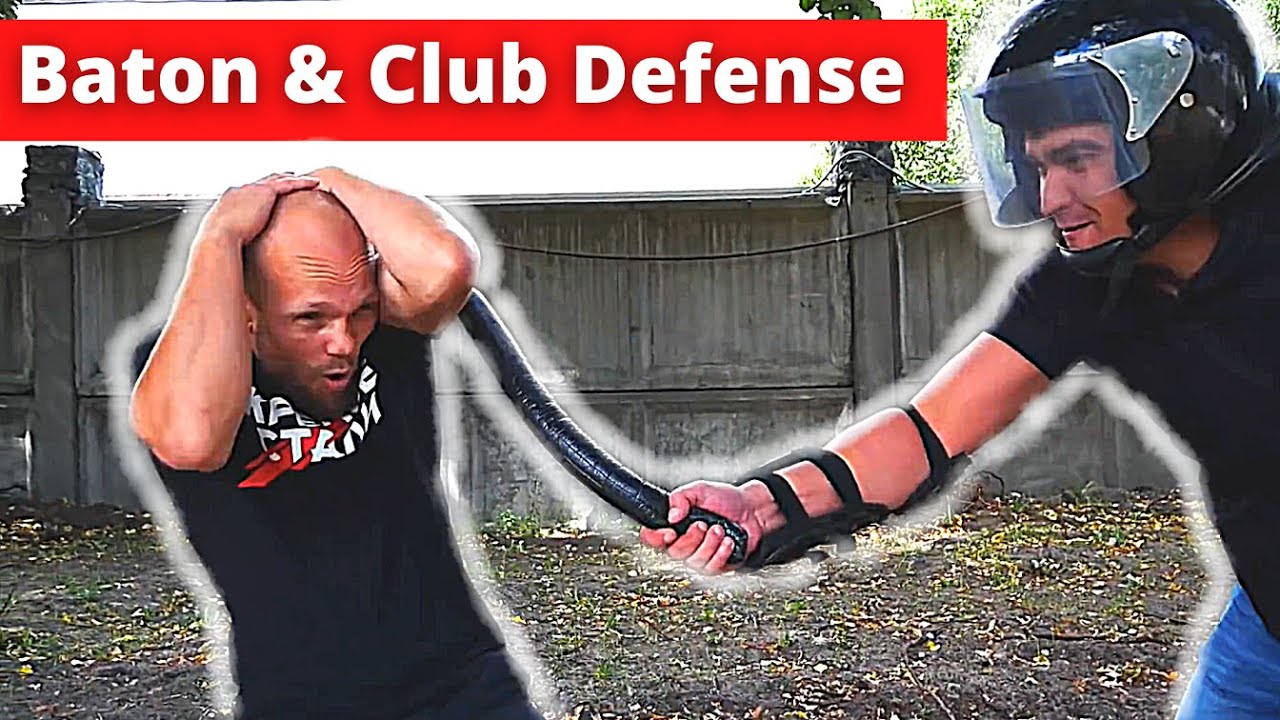 Baton and club defense. Best self-defense technique against a baton/club/stick attacks