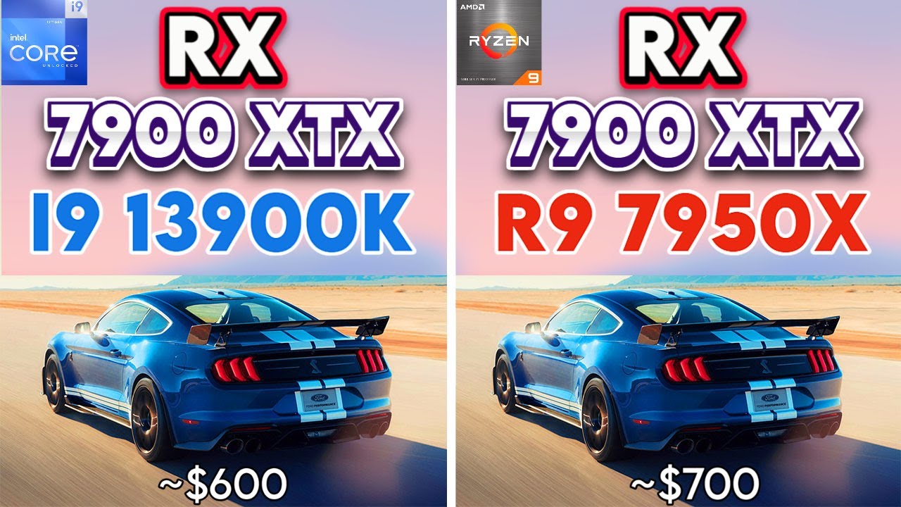 RX 7900 XTX - Core i9 13900K vs Ryzen 9 7950X - TESTED 10 GAMES