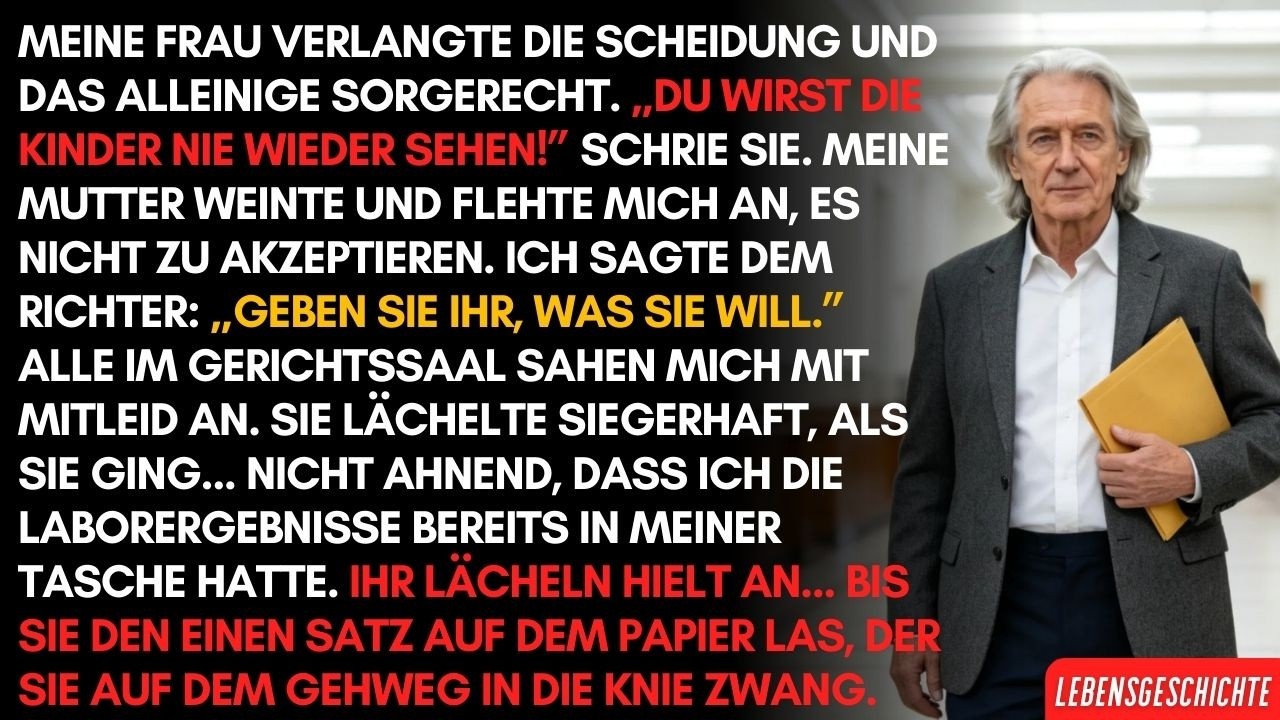 Ich gab ihr alles im Scheidungsprozess. Sie lächelte… bis sie die Laborergebnisse las…