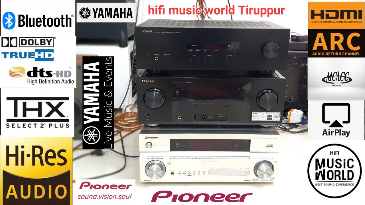 Pioneer VSX-2016AV & Pioneer VSX-1021 7.1 A/V Receiver Yamaha R-S202 Stereo Receiver