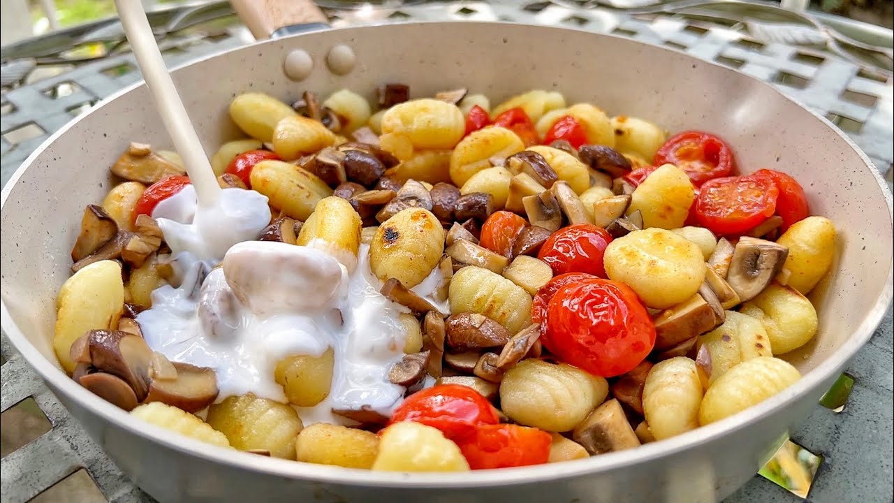 It's so delicious ! Crispy gnocchi with mushrooms - Gnocchi Recipe