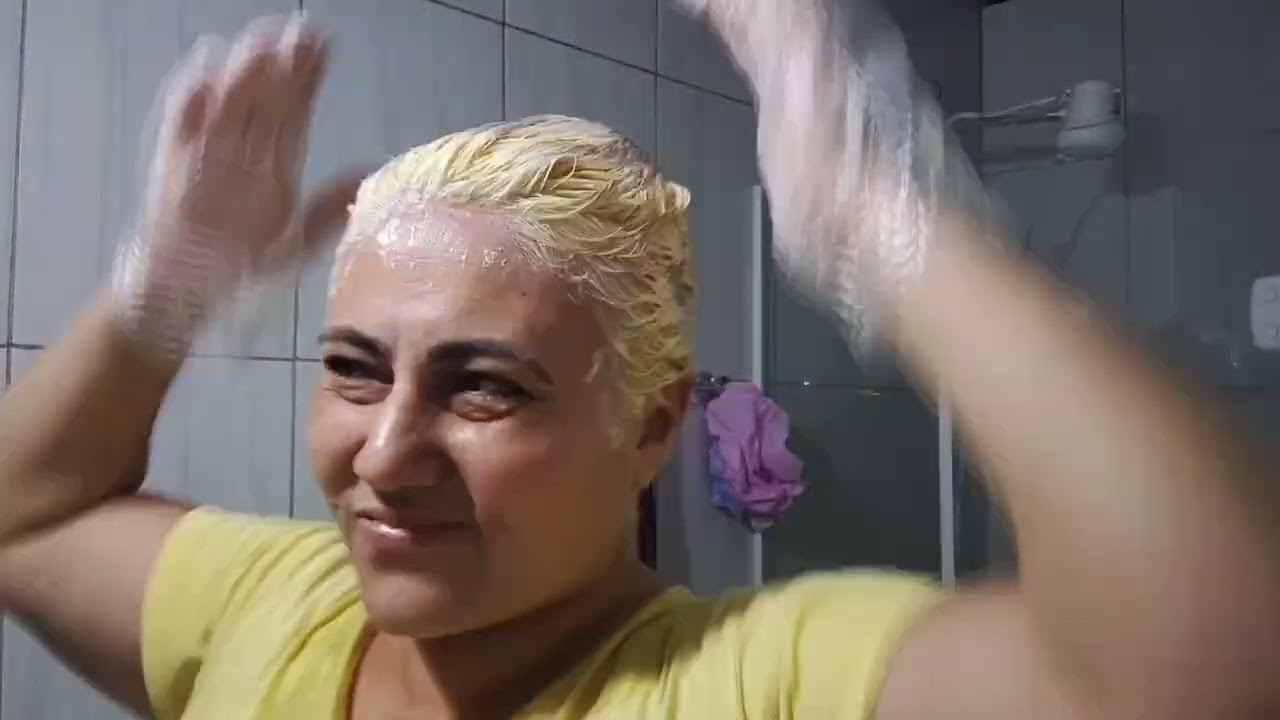 Fiz descoloração global em casa 😱🫣🤩.