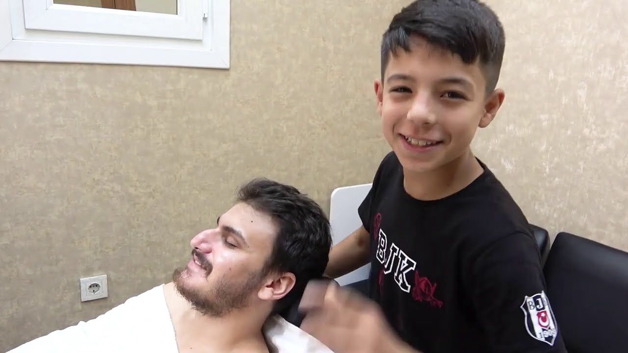ASMR Young Turkish Barber Ahmet Face,Head,Back and Body Massage