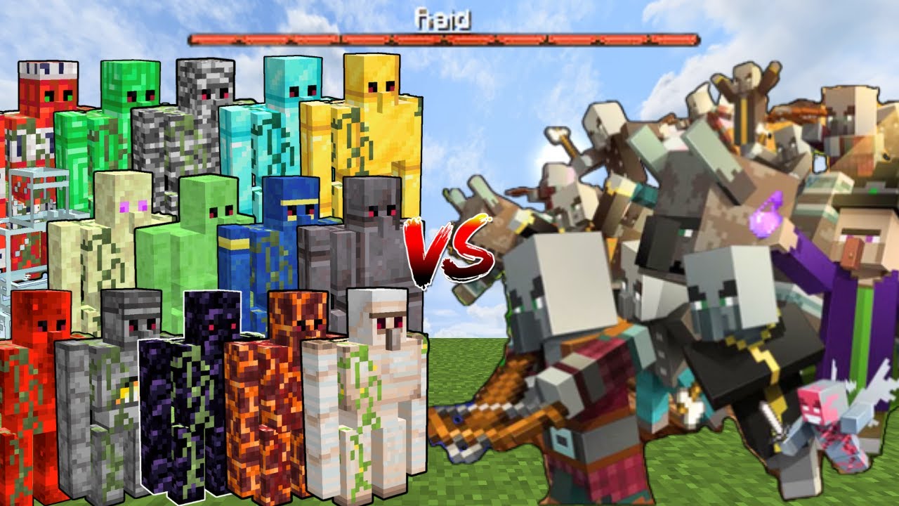 how many waves of a raid can every minecraft golem survive?