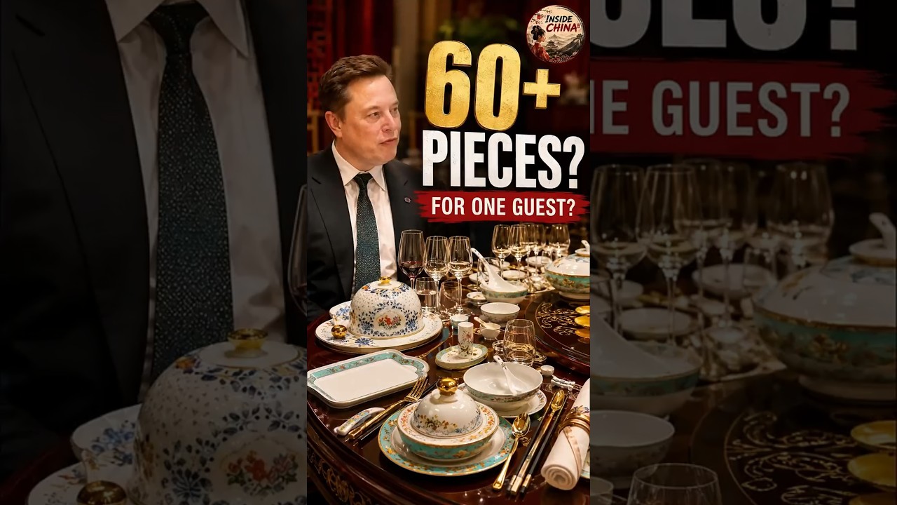 Elon Musk&rsquo;s Chinese State Banquet Had Over 60 Pieces of Tableware?