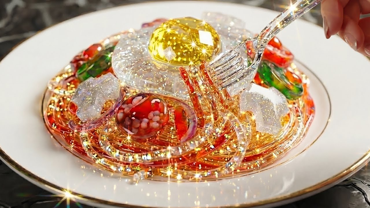 ガラスのナポリタンスパゲッティ作り！🍅🍝 | Glass AI ASMR