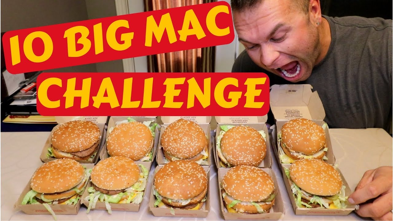 10 Big Mac Challenge | McDonalds Challenge | Man Vs Food