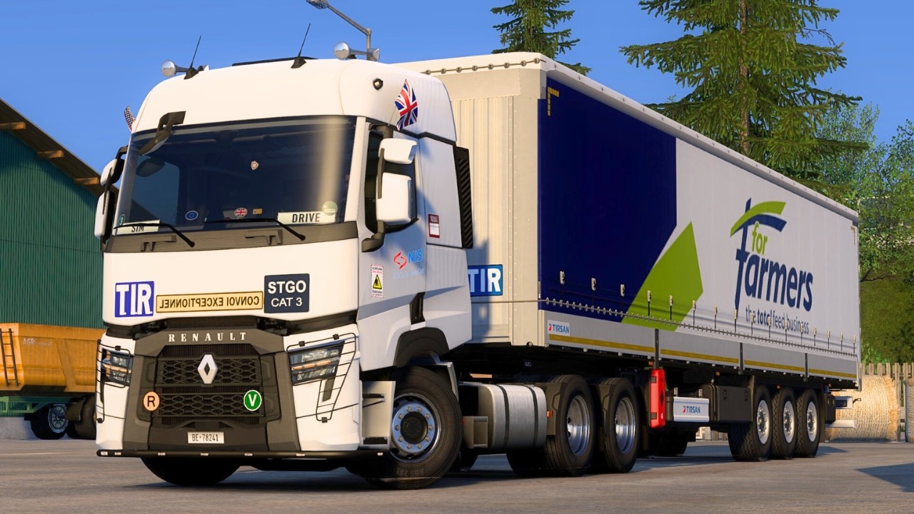Grass Feed Delivery in Dusky Evening! 4K Ultra Realistic Graphic Gameplay with RTX 4060 #ets2 v.1.57